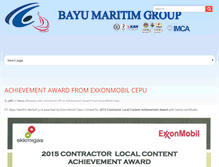 Tablet Screenshot of bayumaritim.com